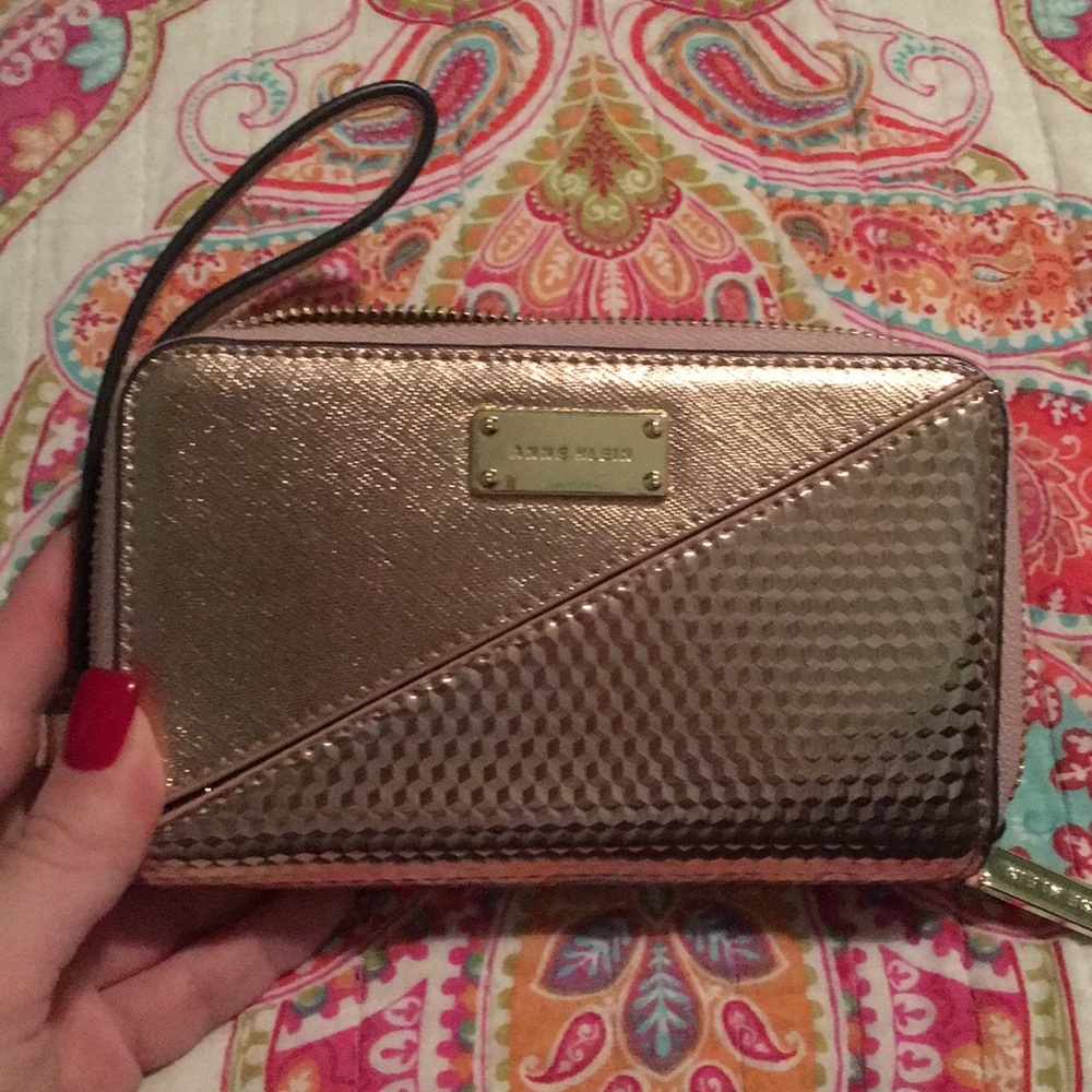Rose gold Anne Klein Wristlet